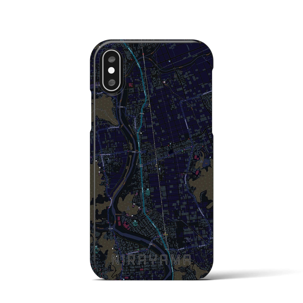 【韮山(静岡県)】地図柄iPhoneケース(バックカバータイプ)
