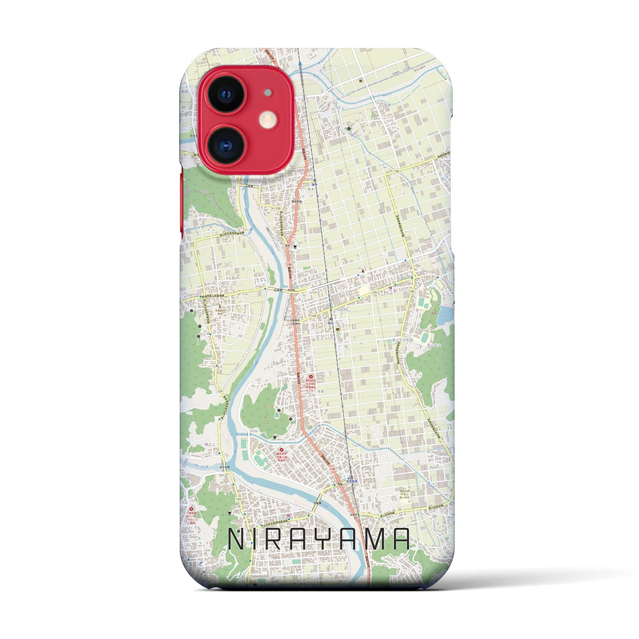 【韮山(静岡県)】地図柄iPhoneケース(バックカバータイプ)