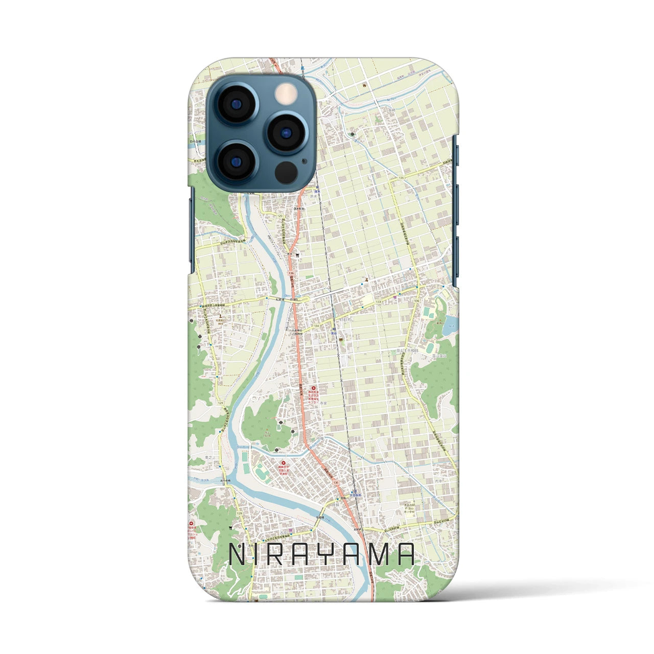【韮山(静岡県)】地図柄iPhoneケース(バックカバータイプ)