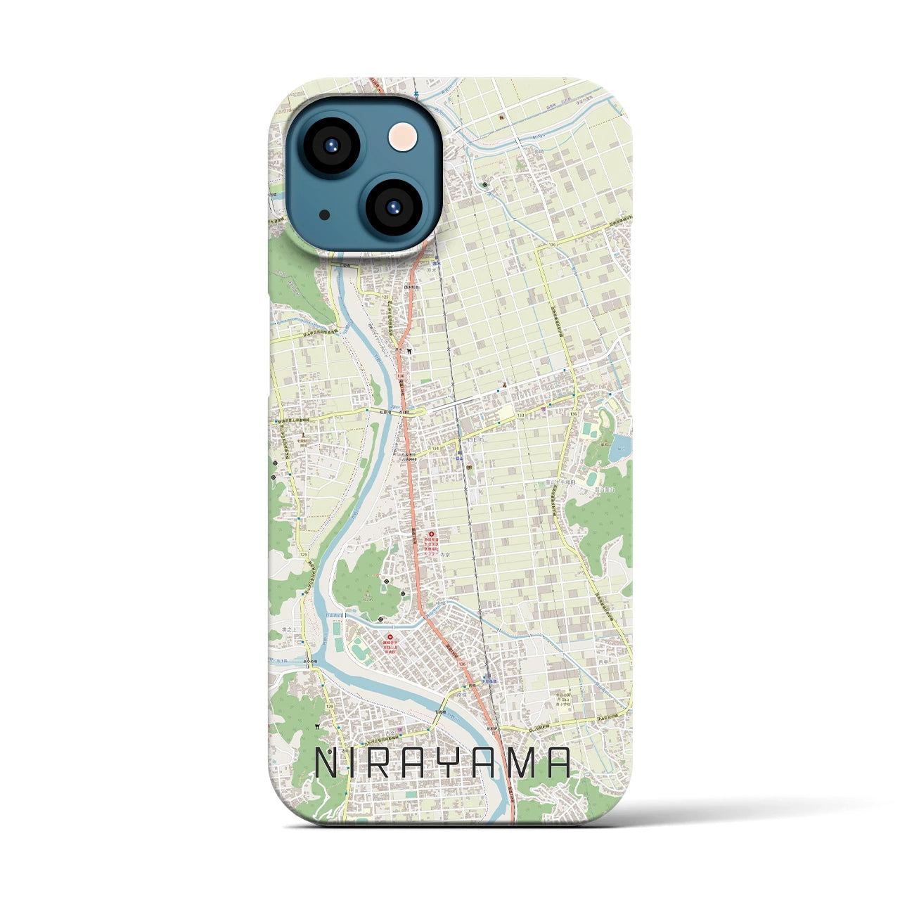 【韮山(静岡県)】地図柄iPhoneケース(バックカバータイプ)