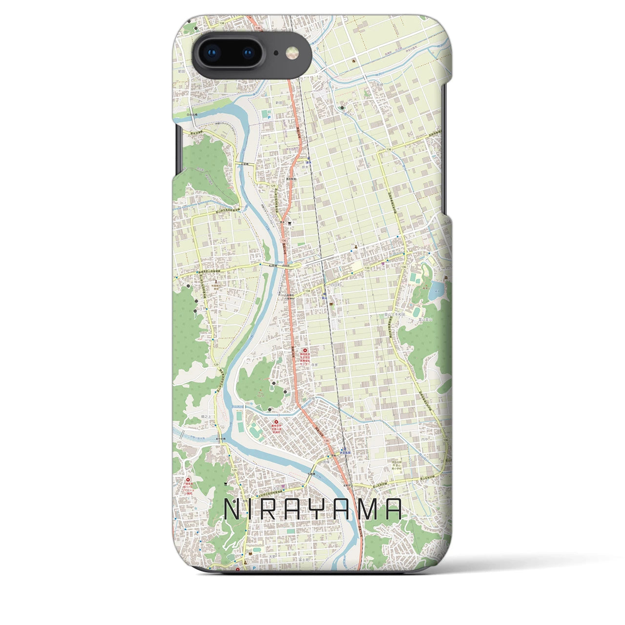 【韮山(静岡県)】地図柄iPhoneケース(バックカバータイプ)