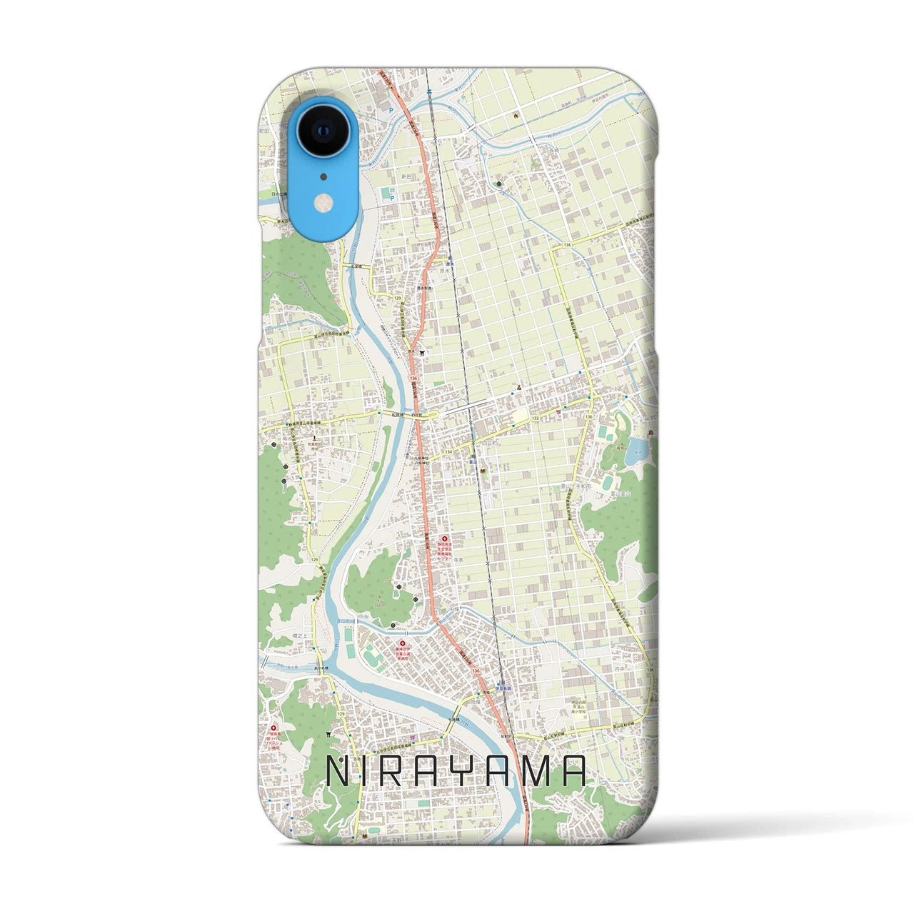 【韮山(静岡県)】地図柄iPhoneケース(バックカバータイプ)