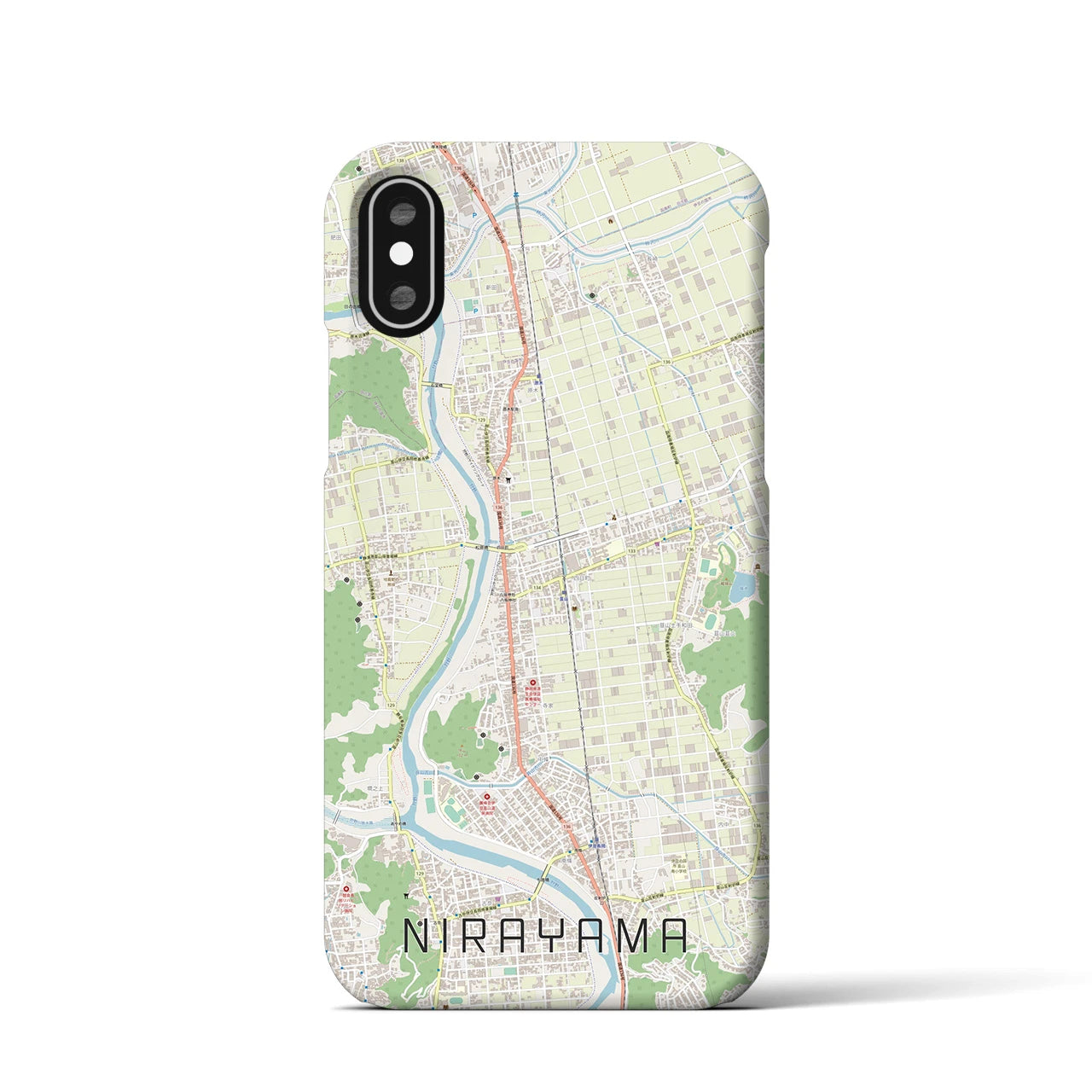 【韮山(静岡県)】地図柄iPhoneケース(バックカバータイプ)