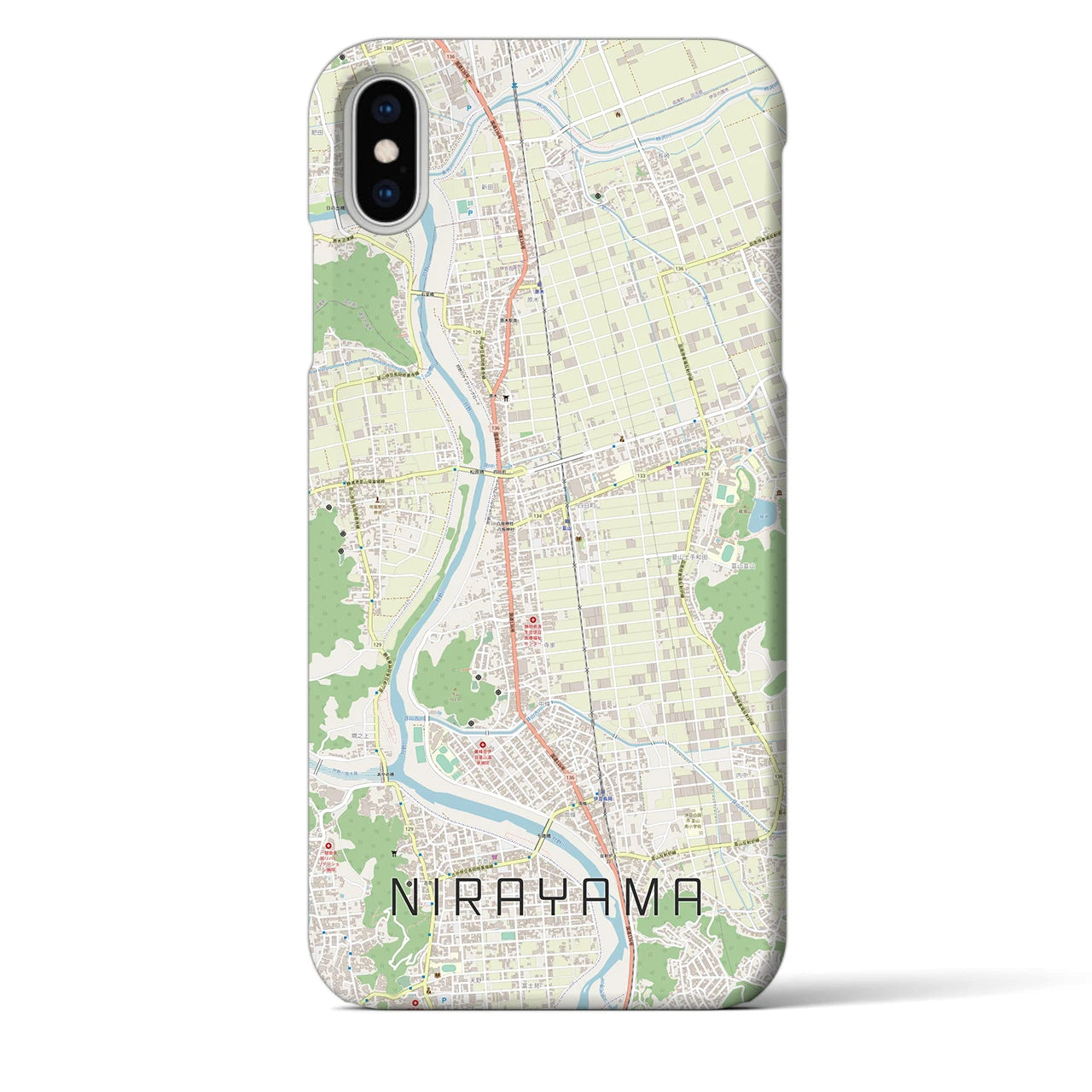【韮山(静岡県)】地図柄iPhoneケース(バックカバータイプ)