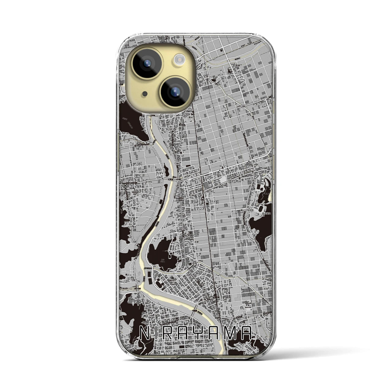 【韮山(静岡県)】地図柄iPhoneケース(クリアタイプ)