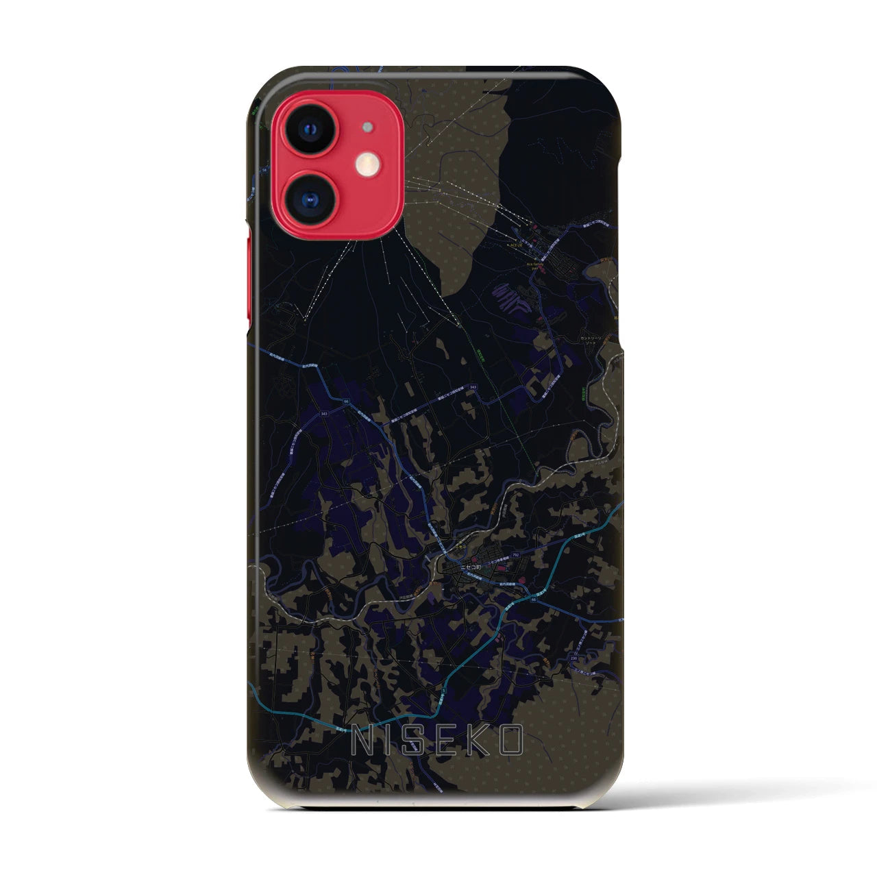 【ニセコ(北海道)】地図柄iPhoneケース(バックカバータイプ)