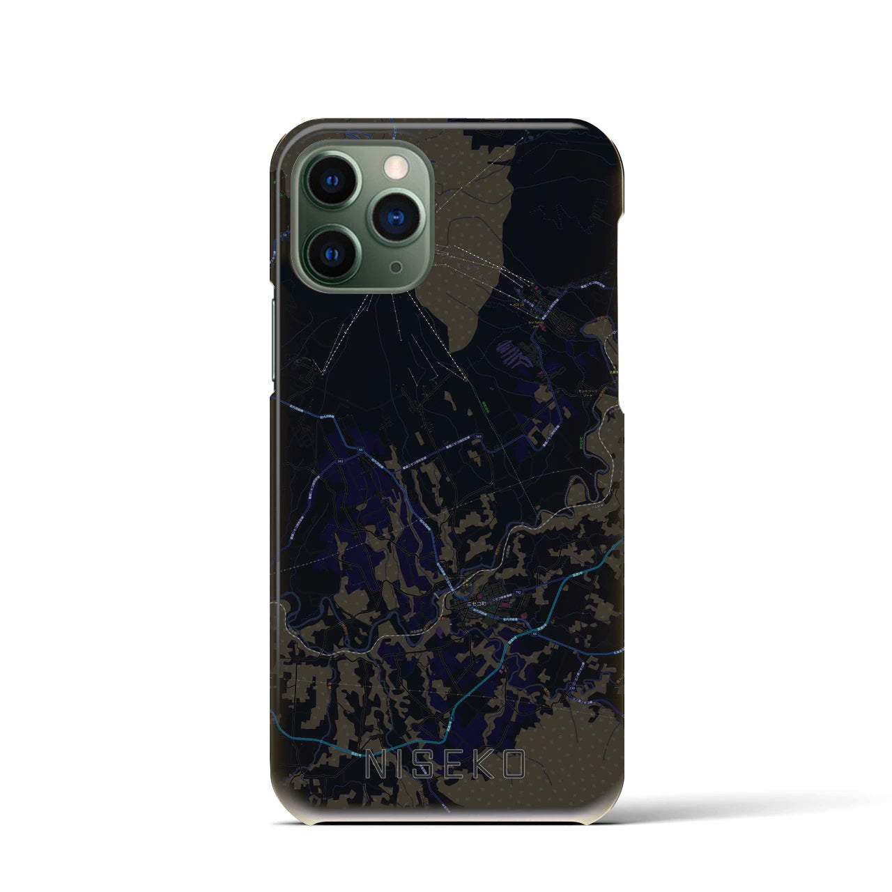 【ニセコ(北海道)】地図柄iPhoneケース(バックカバータイプ)