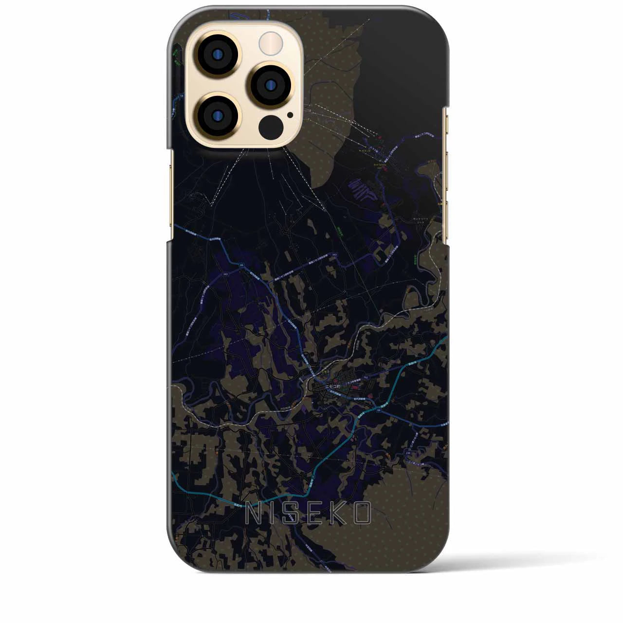 【ニセコ(北海道)】地図柄iPhoneケース(バックカバータイプ)