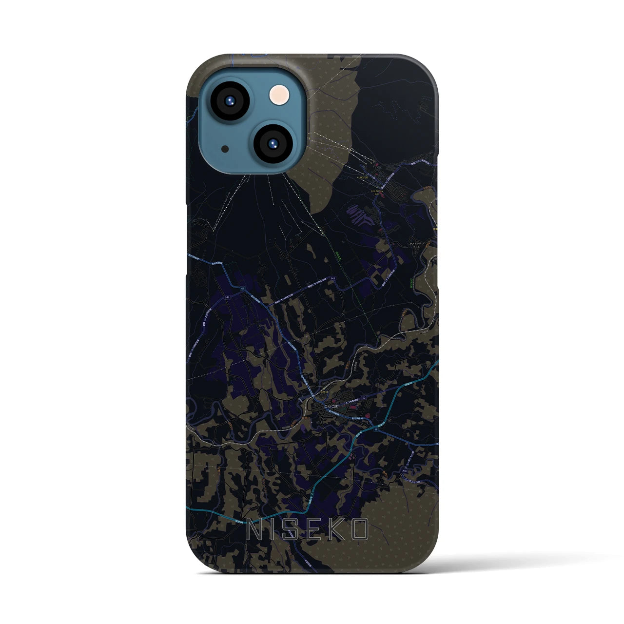 【ニセコ(北海道)】地図柄iPhoneケース(バックカバータイプ)