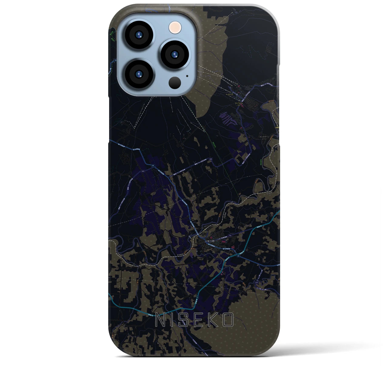 【ニセコ(北海道)】地図柄iPhoneケース(バックカバータイプ)