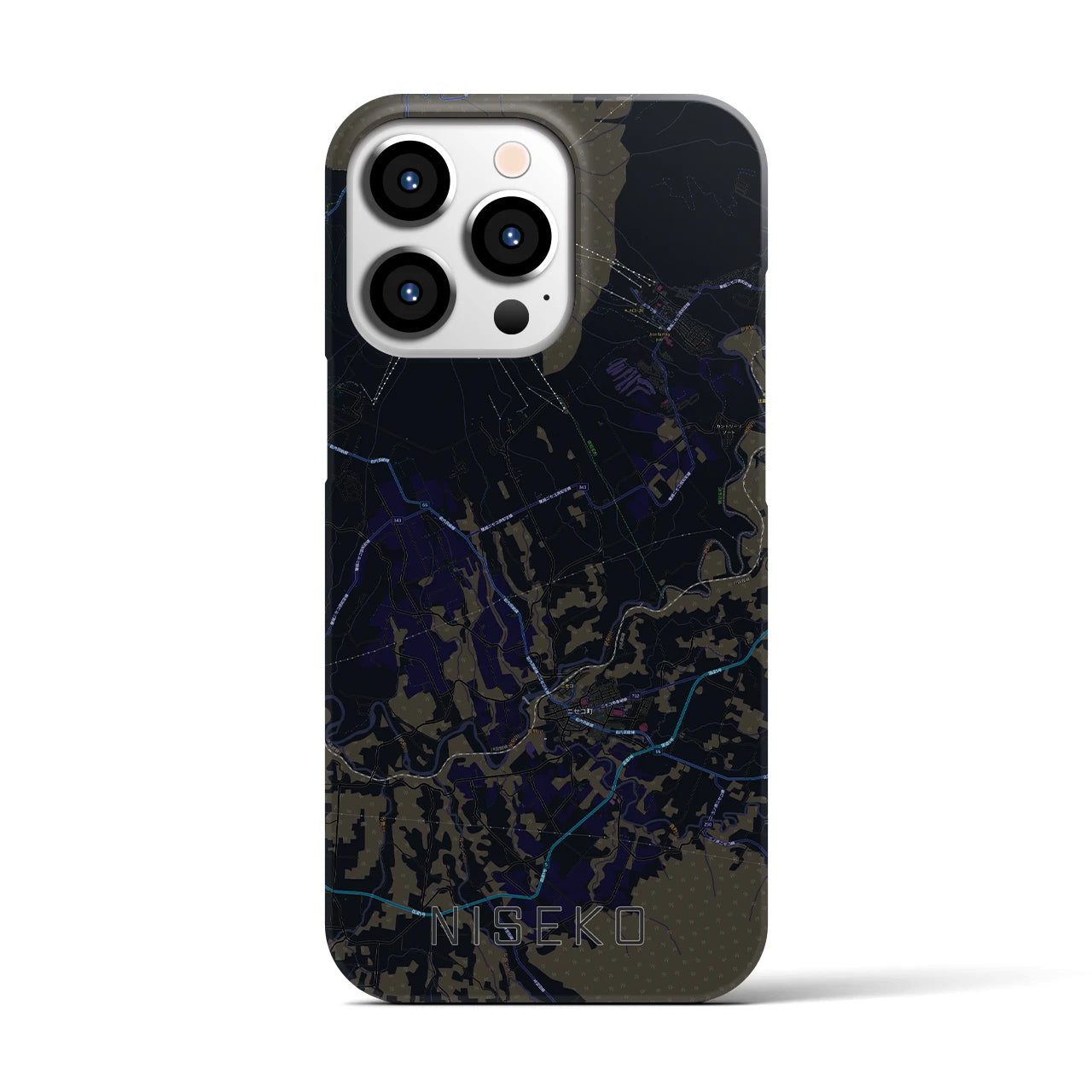 【ニセコ(北海道)】地図柄iPhoneケース(バックカバータイプ)