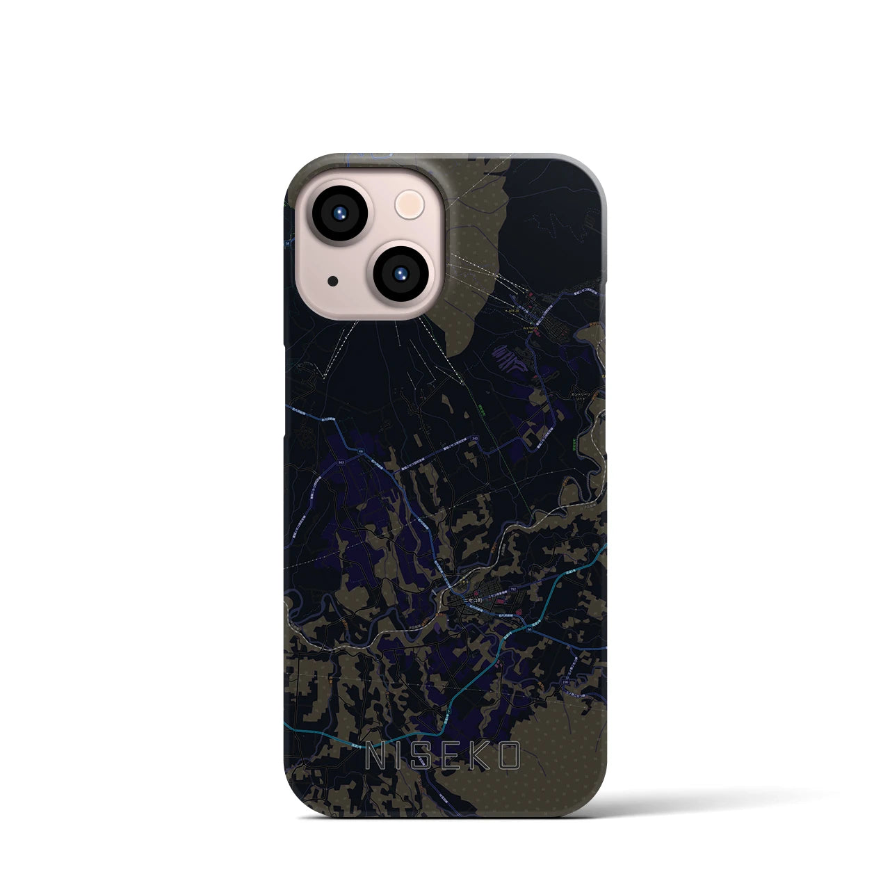 【ニセコ(北海道)】地図柄iPhoneケース(バックカバータイプ)