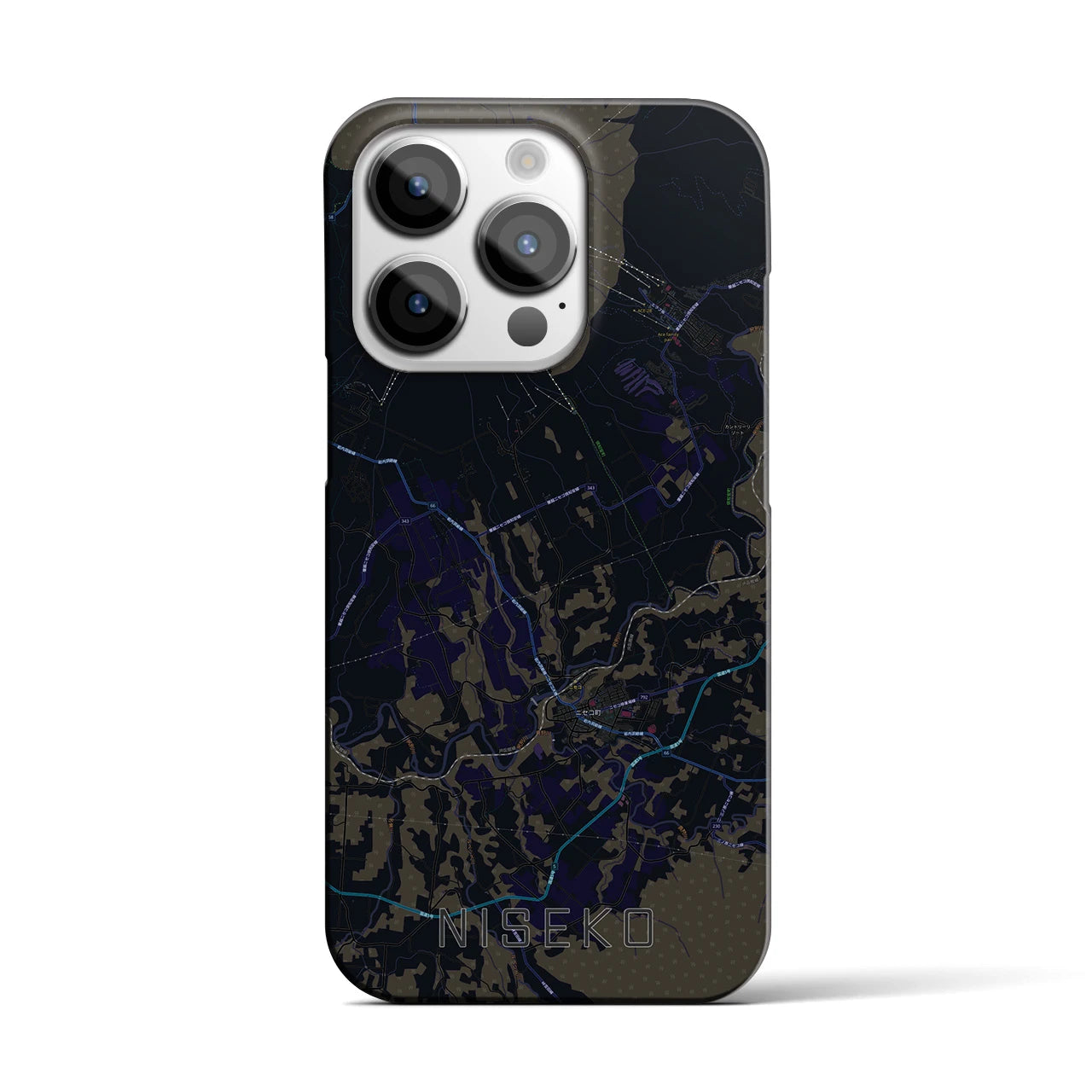 【ニセコ(北海道)】地図柄iPhoneケース(バックカバータイプ)