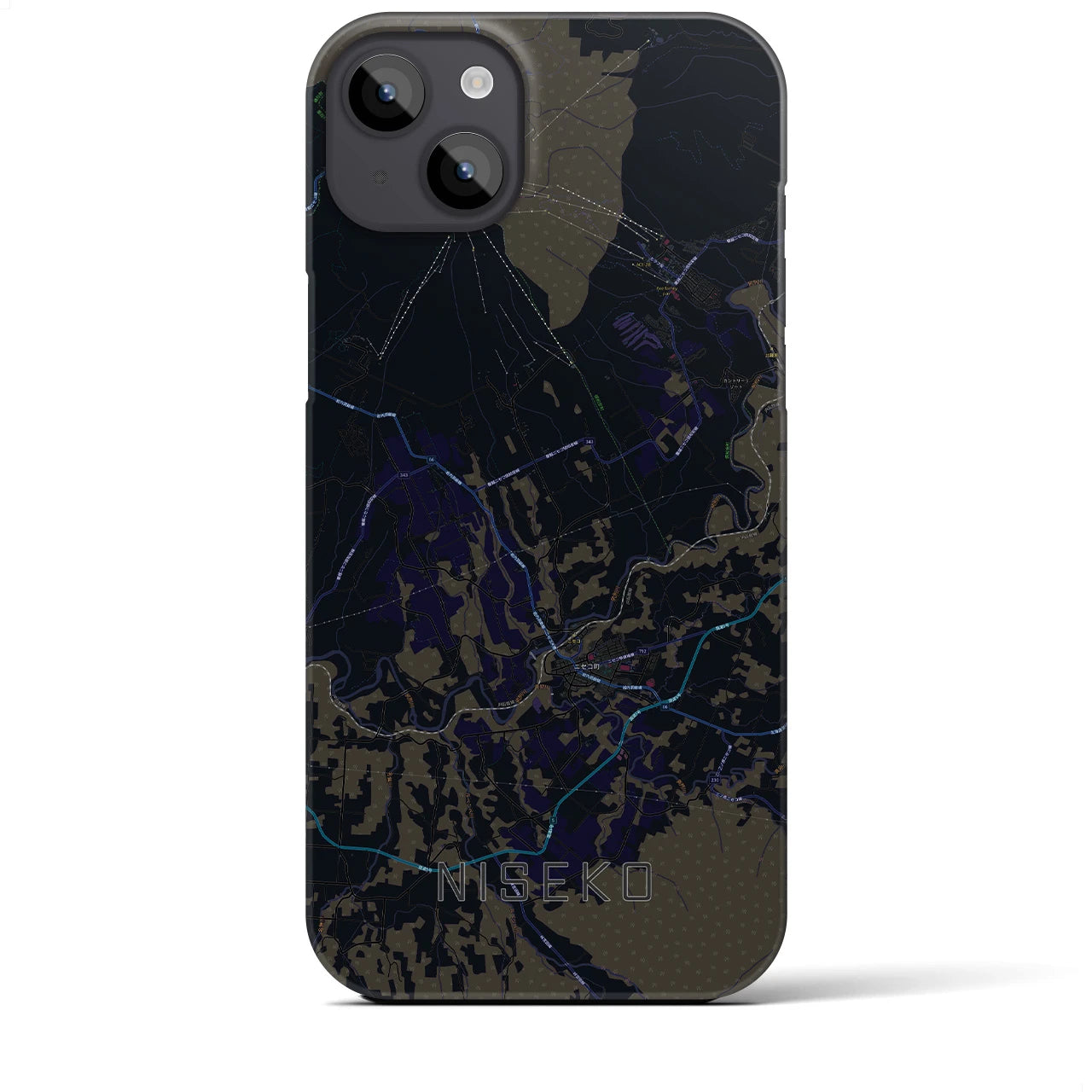 【ニセコ(北海道)】地図柄iPhoneケース(バックカバータイプ)