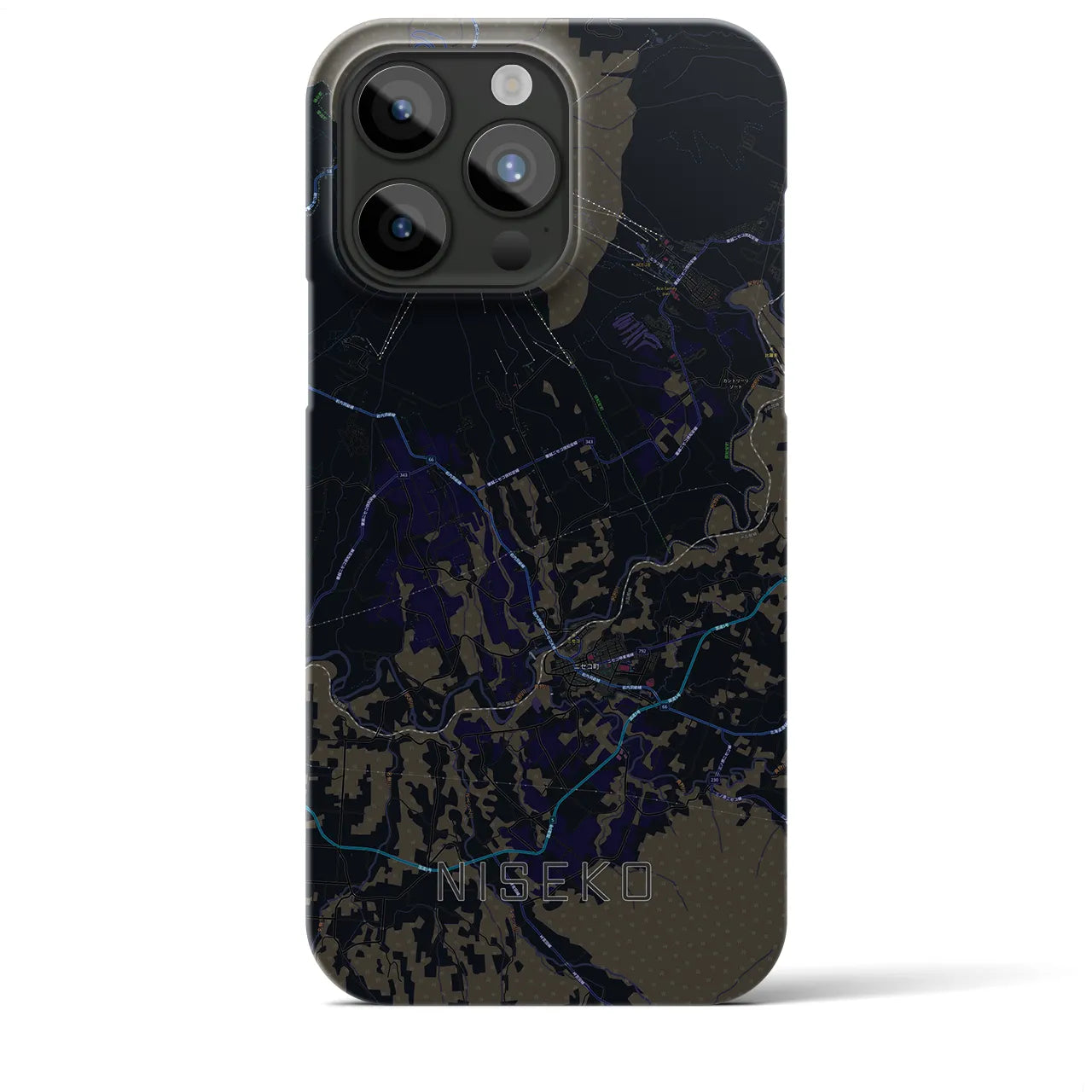 【ニセコ(北海道)】地図柄iPhoneケース(バックカバータイプ)