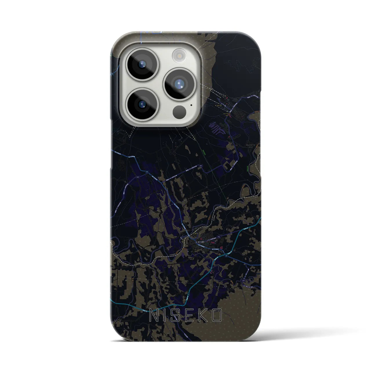 【ニセコ(北海道)】地図柄iPhoneケース(バックカバータイプ)