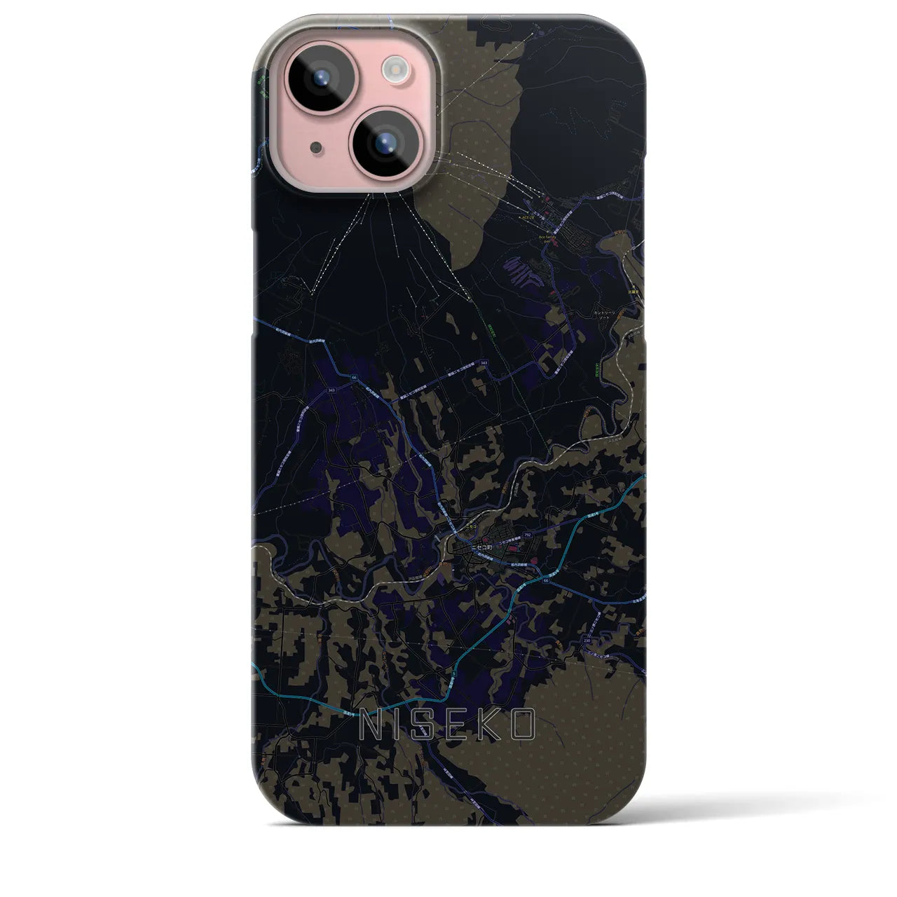 【ニセコ(北海道)】地図柄iPhoneケース(バックカバータイプ)