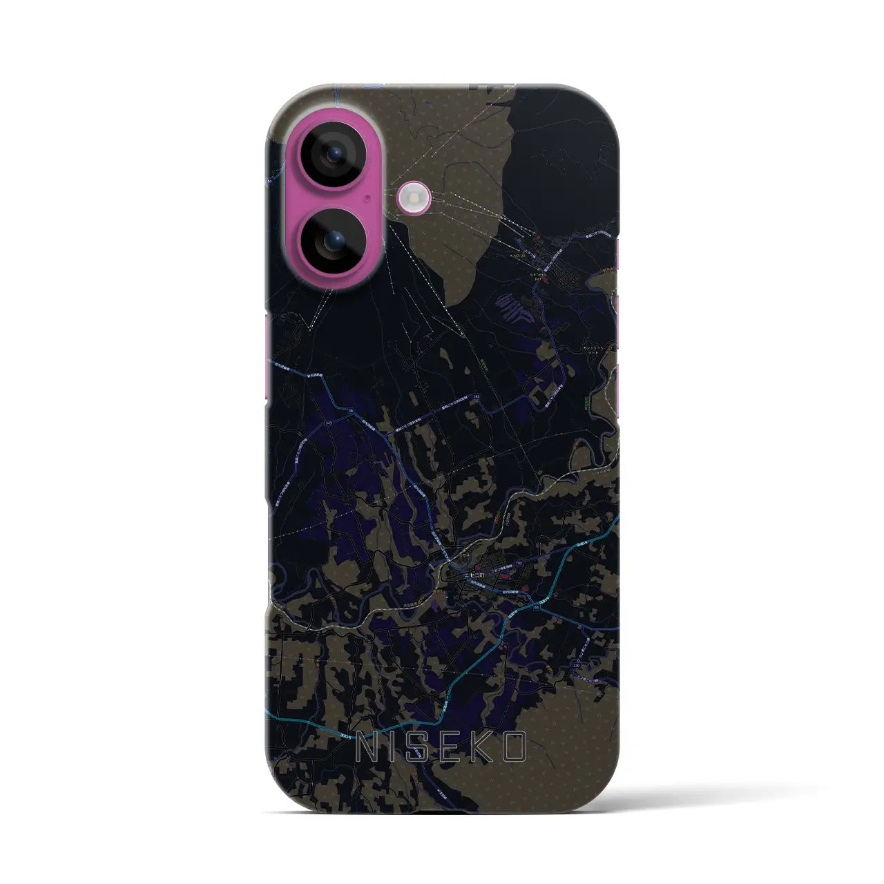 【ニセコ(北海道)】地図柄iPhoneケース(バックカバータイプ)