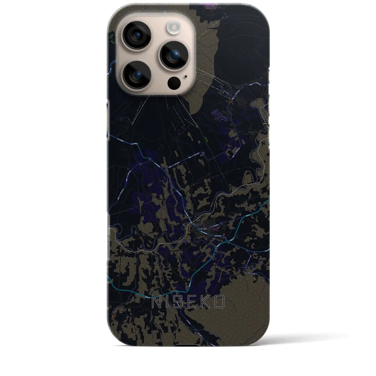 【ニセコ(北海道)】地図柄iPhoneケース(バックカバータイプ)