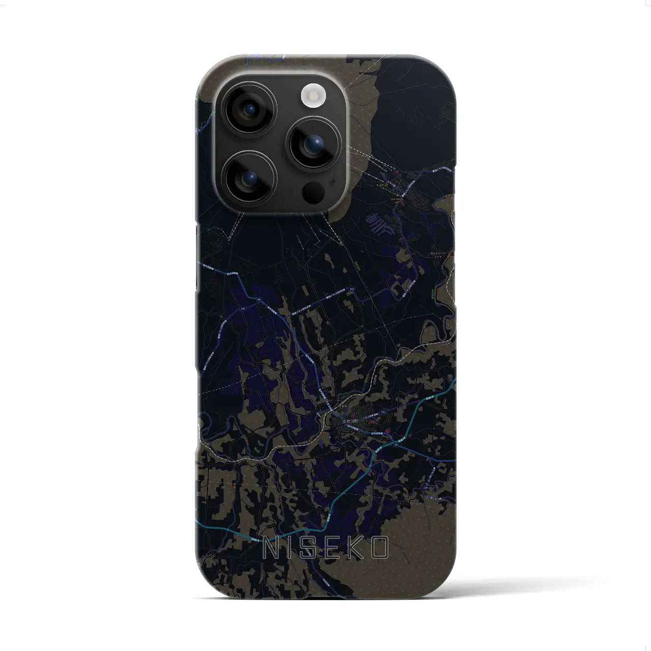 【ニセコ(北海道)】地図柄iPhoneケース(バックカバータイプ)