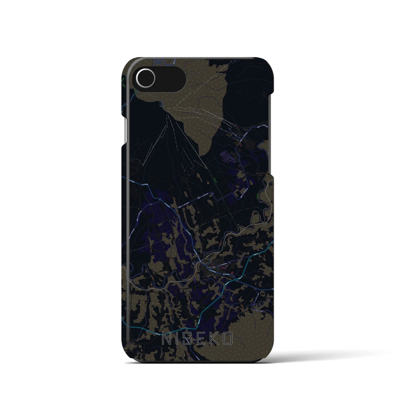 【ニセコ(北海道)】地図柄iPhoneケース(バックカバータイプ)