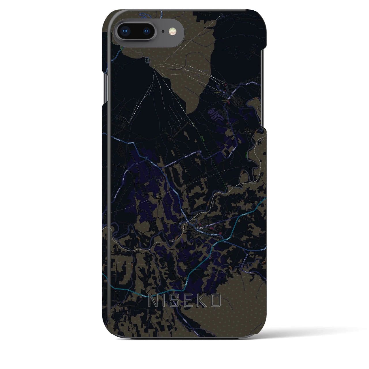 【ニセコ(北海道)】地図柄iPhoneケース(バックカバータイプ)