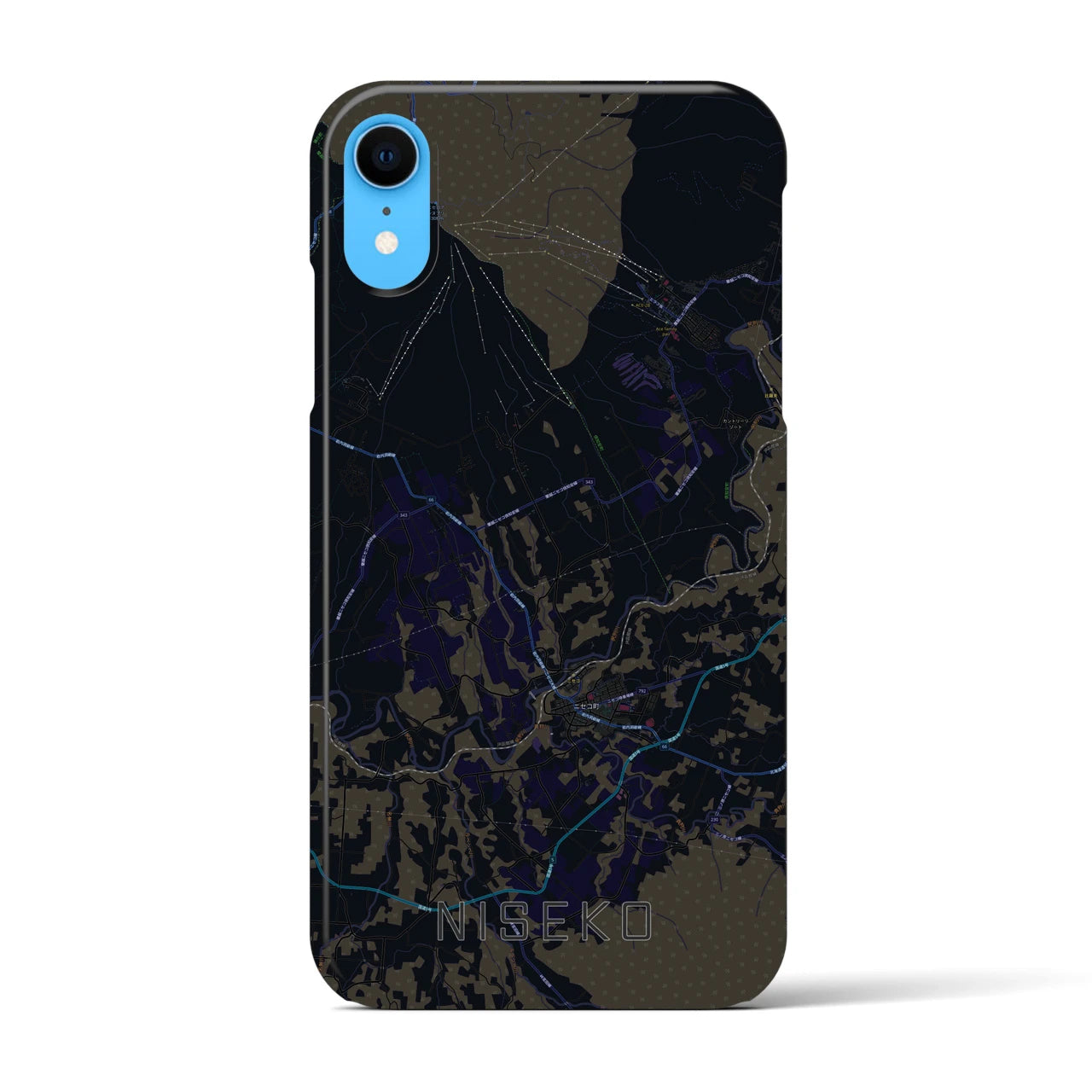 【ニセコ(北海道)】地図柄iPhoneケース(バックカバータイプ)