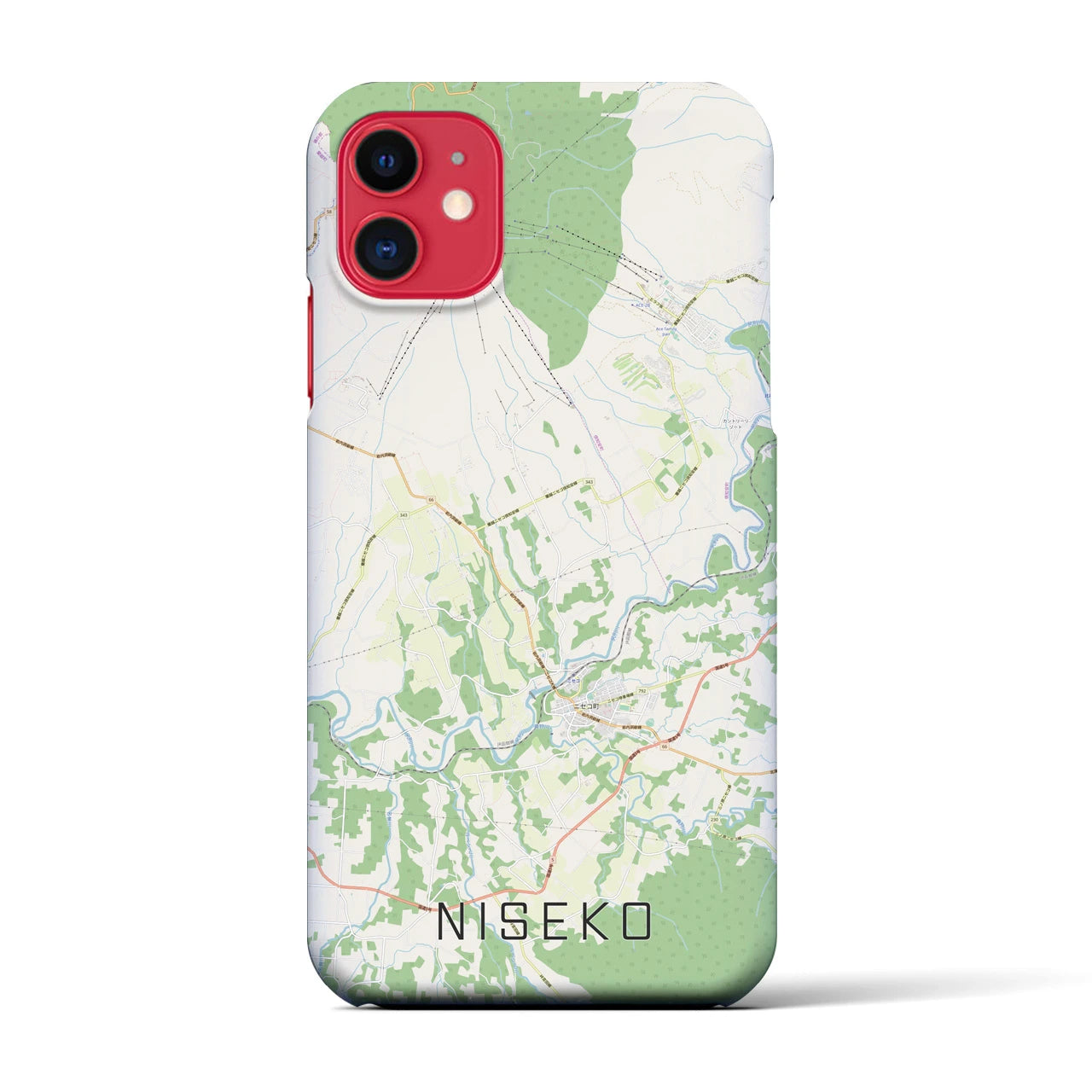 【ニセコ(北海道)】地図柄iPhoneケース(バックカバータイプ)