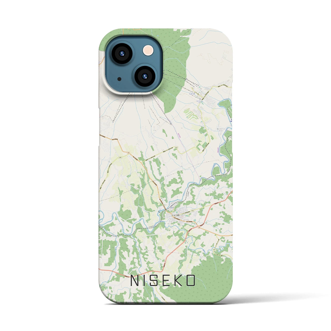 【ニセコ(北海道)】地図柄iPhoneケース(バックカバータイプ)