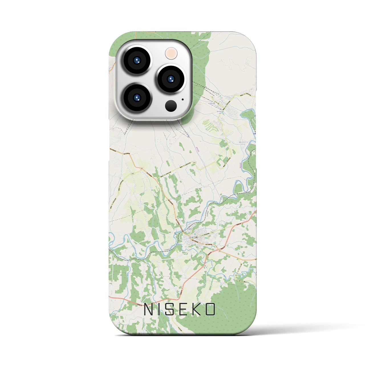 【ニセコ(北海道)】地図柄iPhoneケース(バックカバータイプ)
