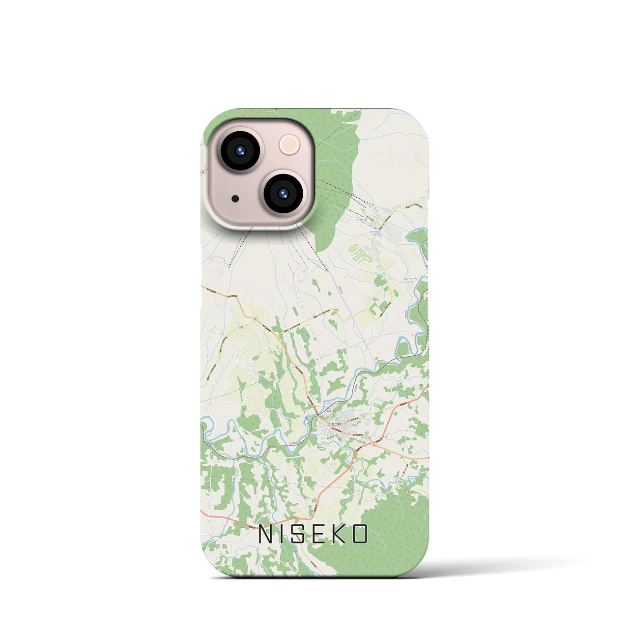 【ニセコ(北海道)】地図柄iPhoneケース(バックカバータイプ)