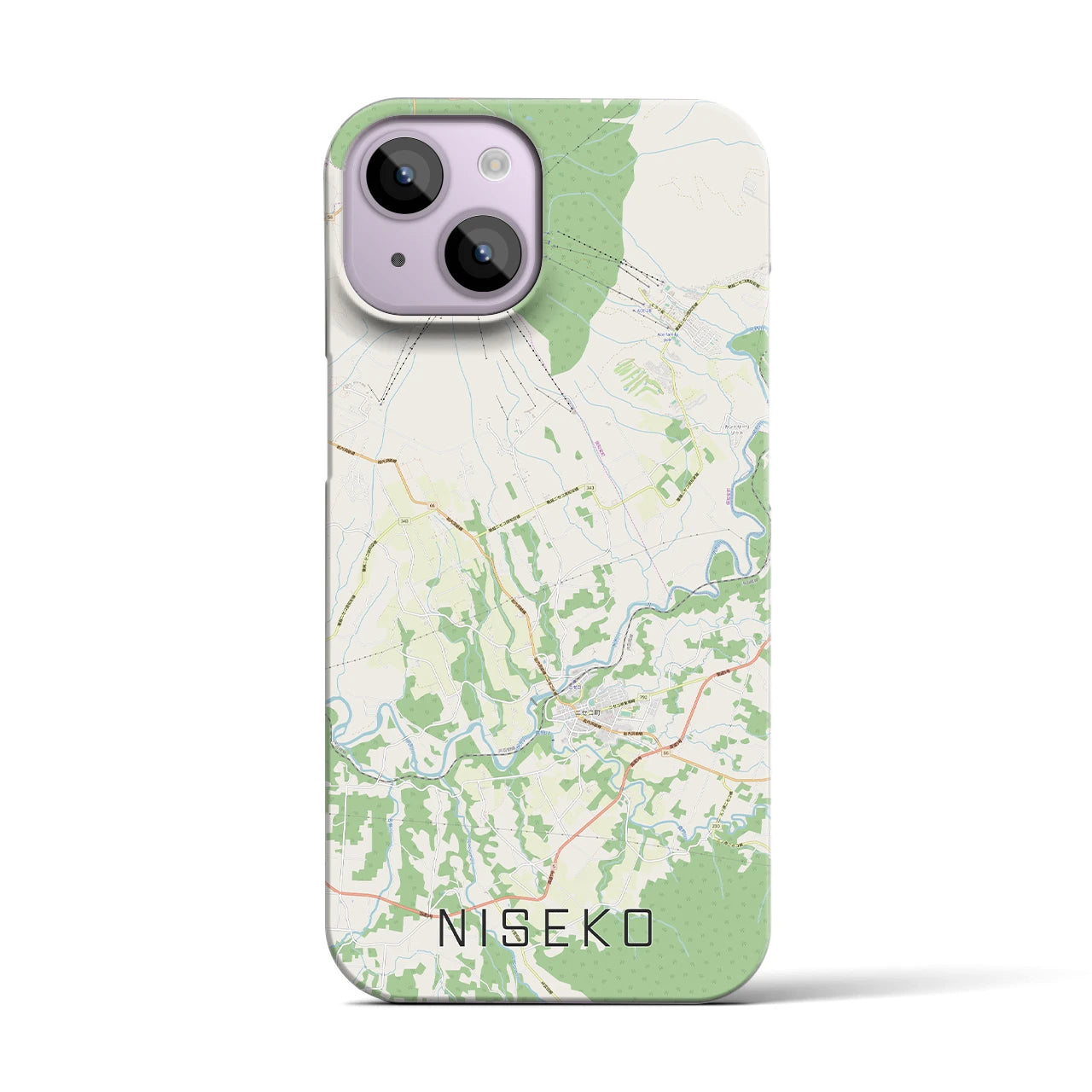 【ニセコ(北海道)】地図柄iPhoneケース(バックカバータイプ)