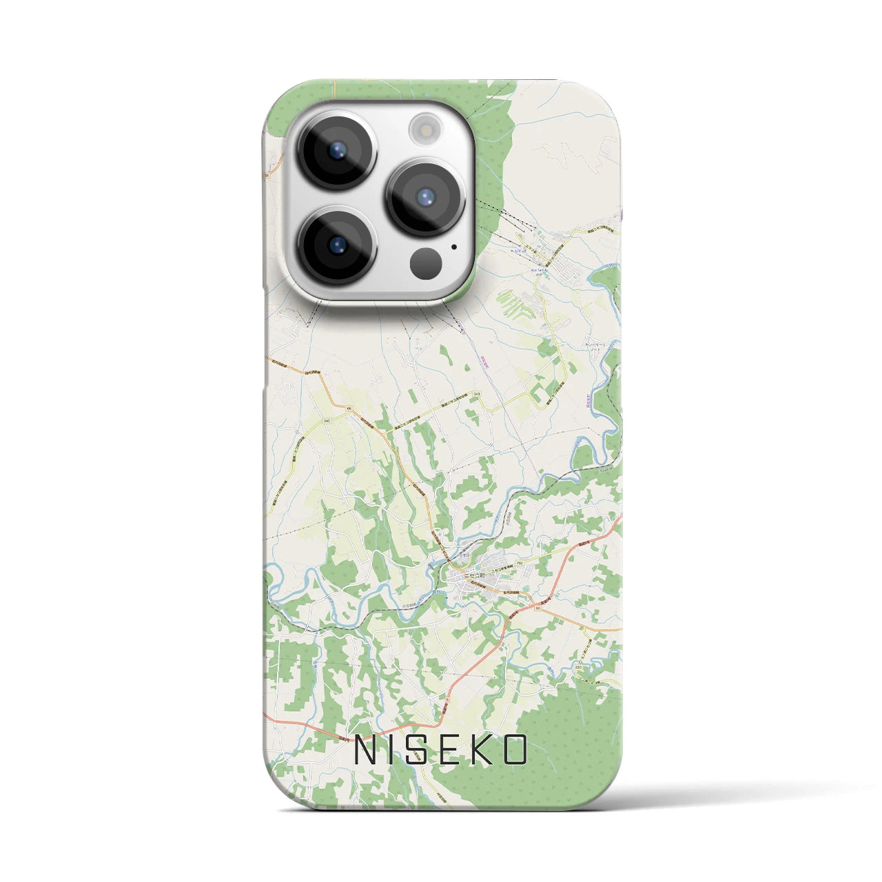 【ニセコ(北海道)】地図柄iPhoneケース(バックカバータイプ)