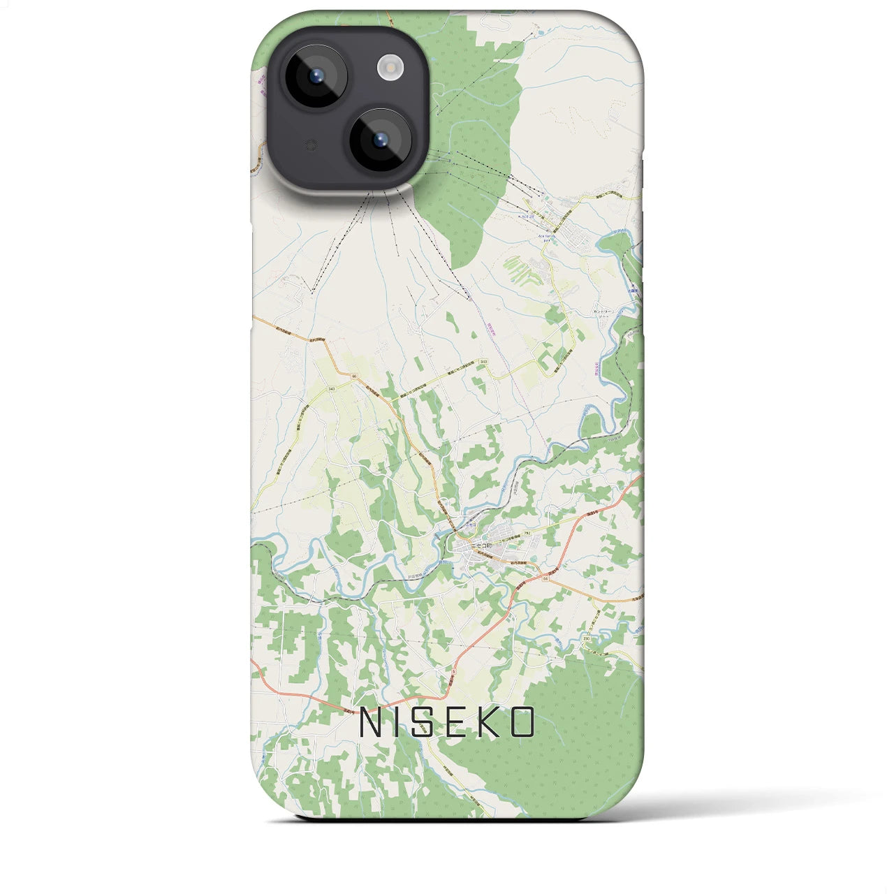 【ニセコ(北海道)】地図柄iPhoneケース(バックカバータイプ)