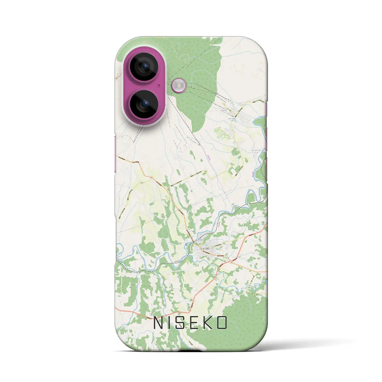【ニセコ(北海道)】地図柄iPhoneケース(バックカバータイプ)