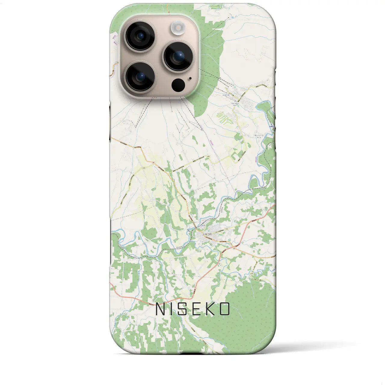 【ニセコ(北海道)】地図柄iPhoneケース(バックカバータイプ)