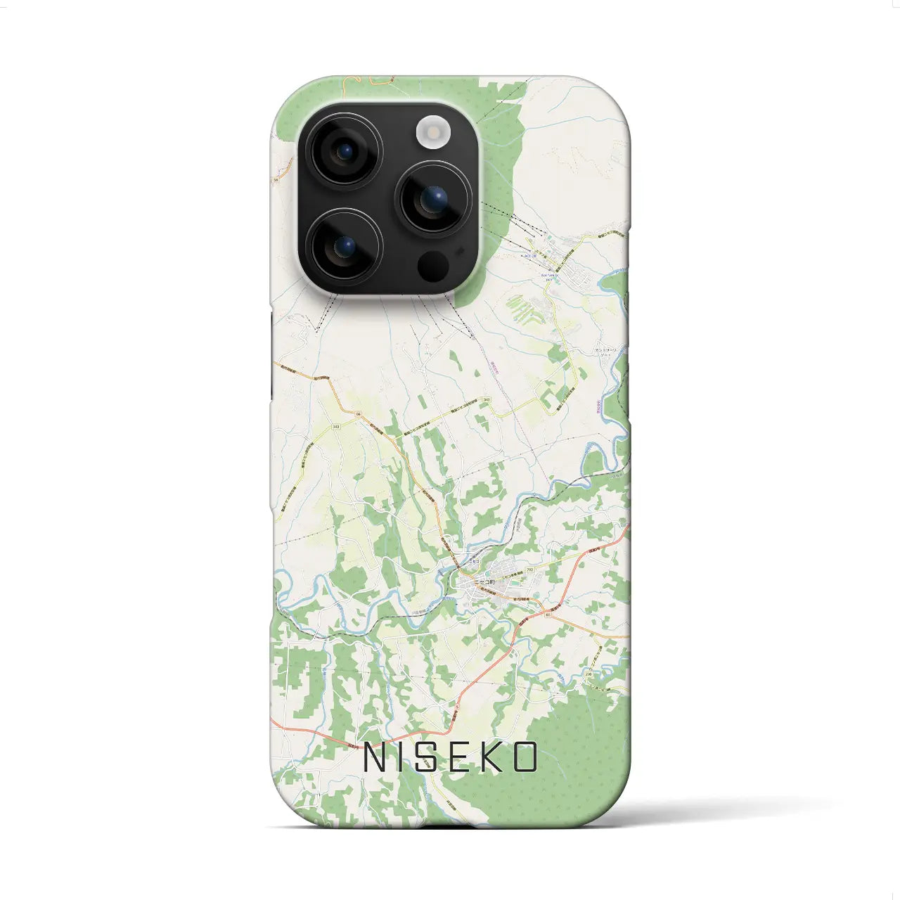 【ニセコ(北海道)】地図柄iPhoneケース(バックカバータイプ)