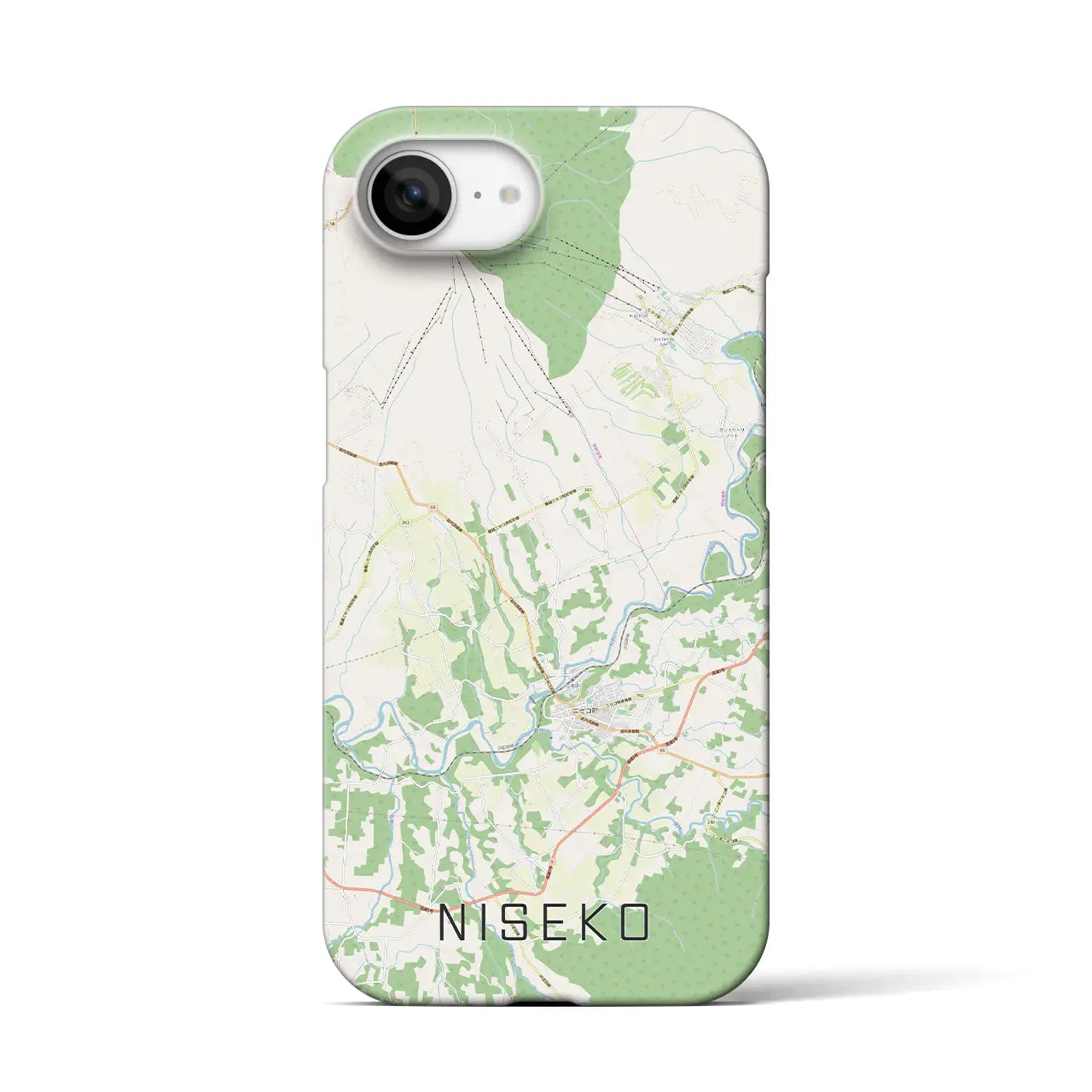 【ニセコ(北海道)】地図柄iPhoneケース(バックカバータイプ)