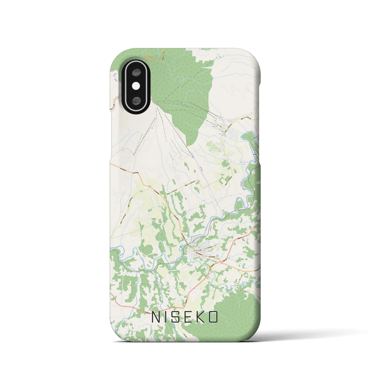 【ニセコ(北海道)】地図柄iPhoneケース(バックカバータイプ)