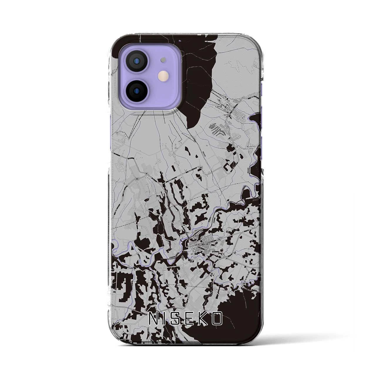 【ニセコ(北海道)】地図柄iPhoneケース(クリアタイプ)