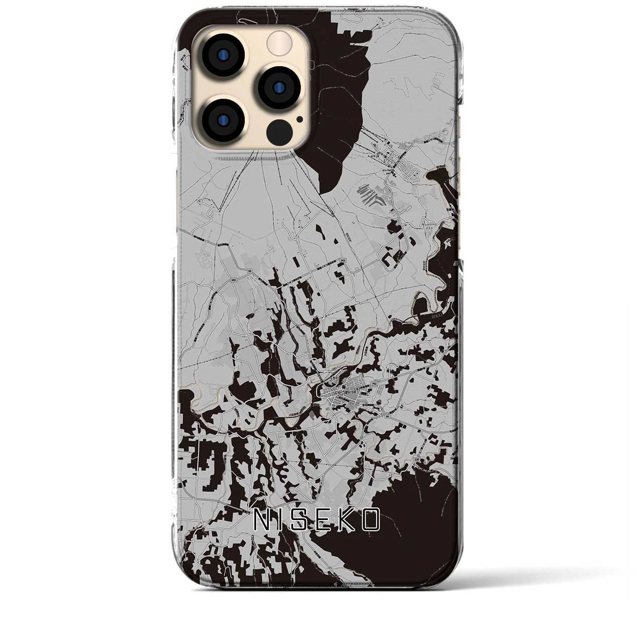 【ニセコ(北海道)】地図柄iPhoneケース(クリアタイプ)