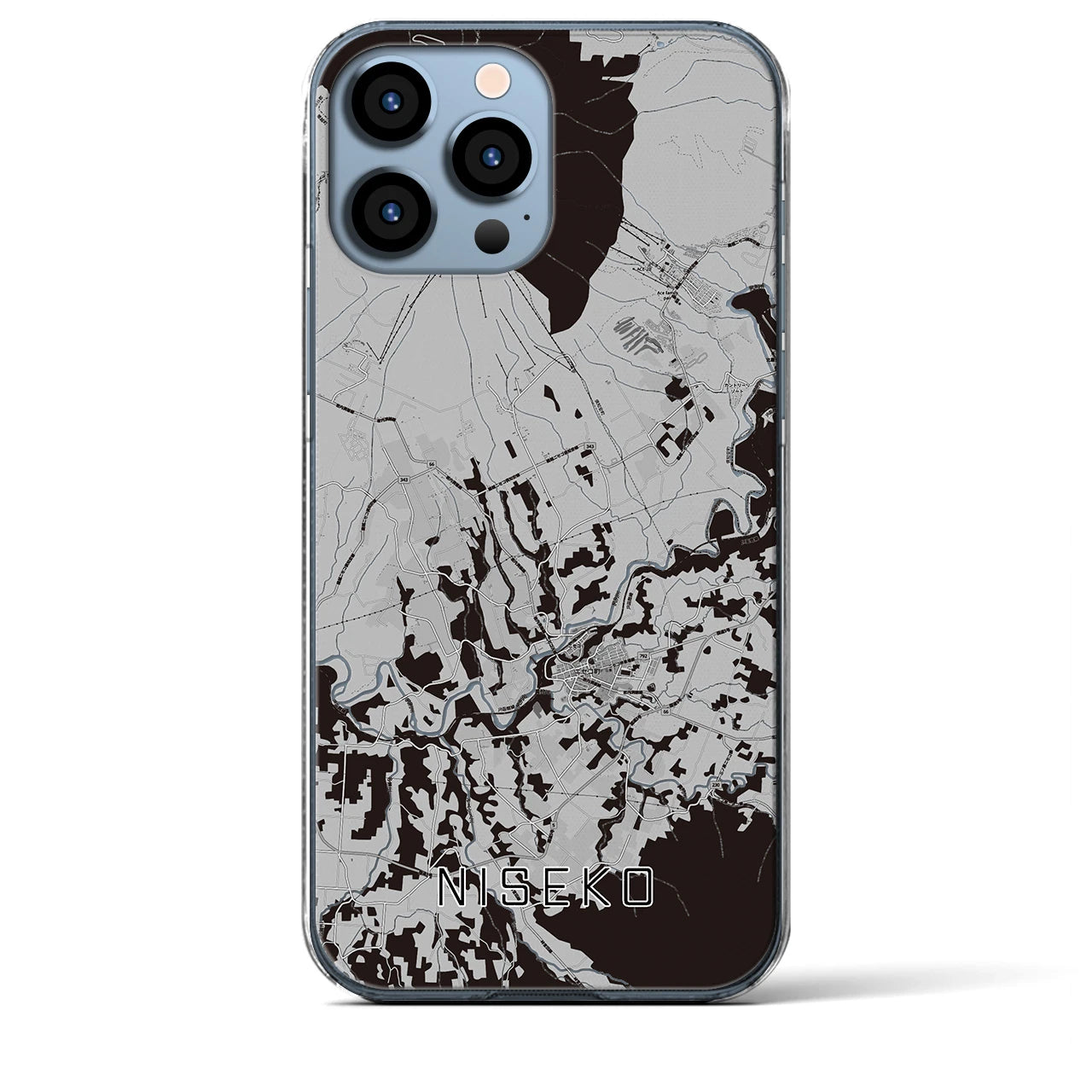 【ニセコ(北海道)】地図柄iPhoneケース(クリアタイプ)