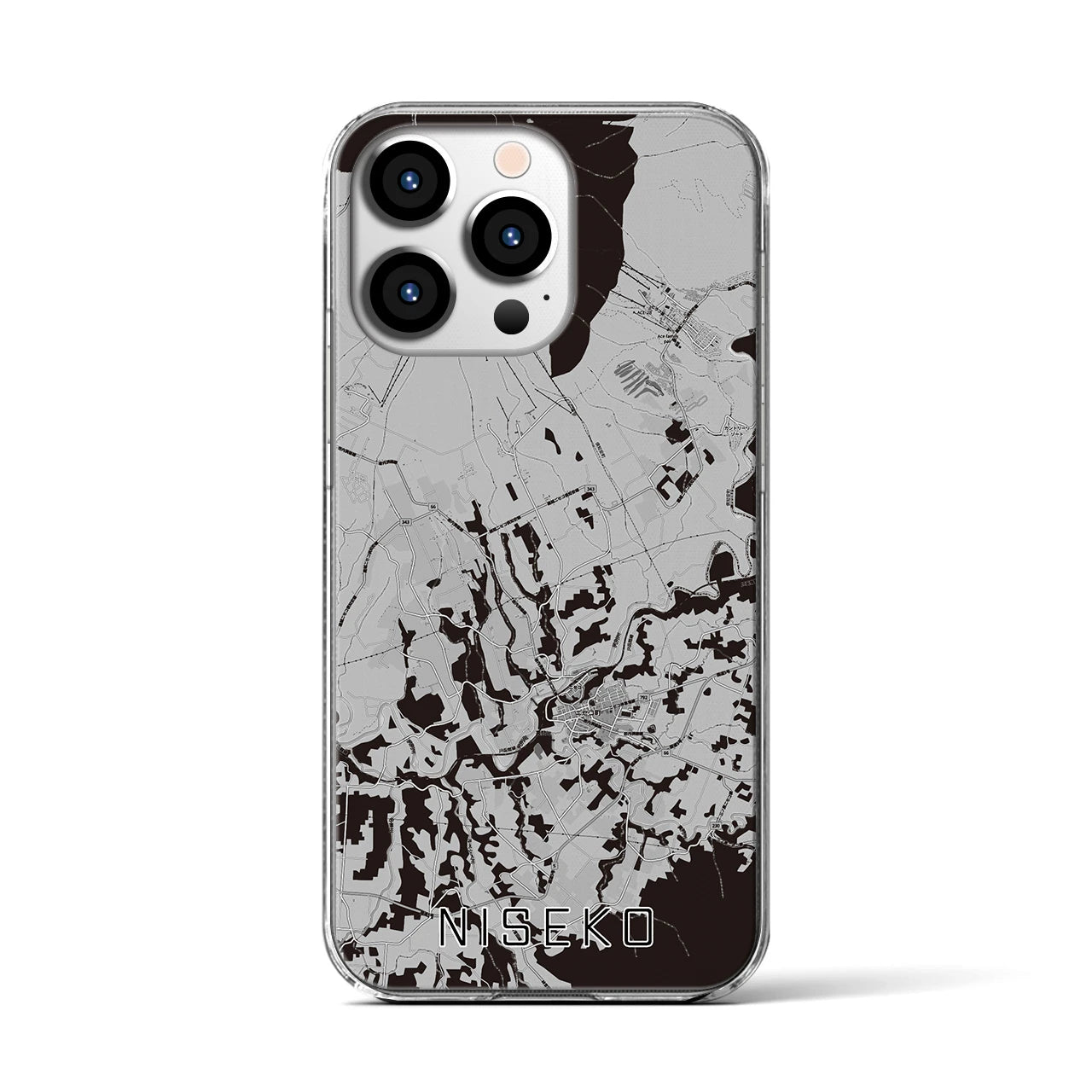 【ニセコ(北海道)】地図柄iPhoneケース(クリアタイプ)