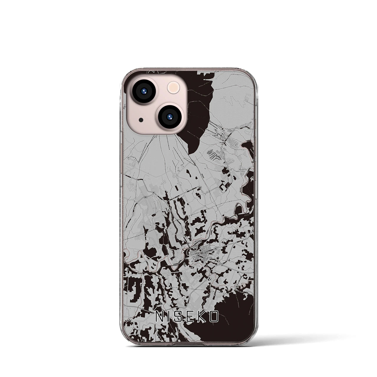 【ニセコ(北海道)】地図柄iPhoneケース(クリアタイプ)