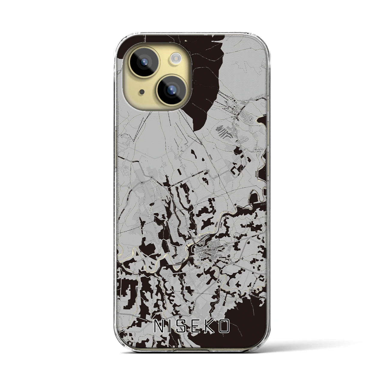【ニセコ(北海道)】地図柄iPhoneケース(クリアタイプ)