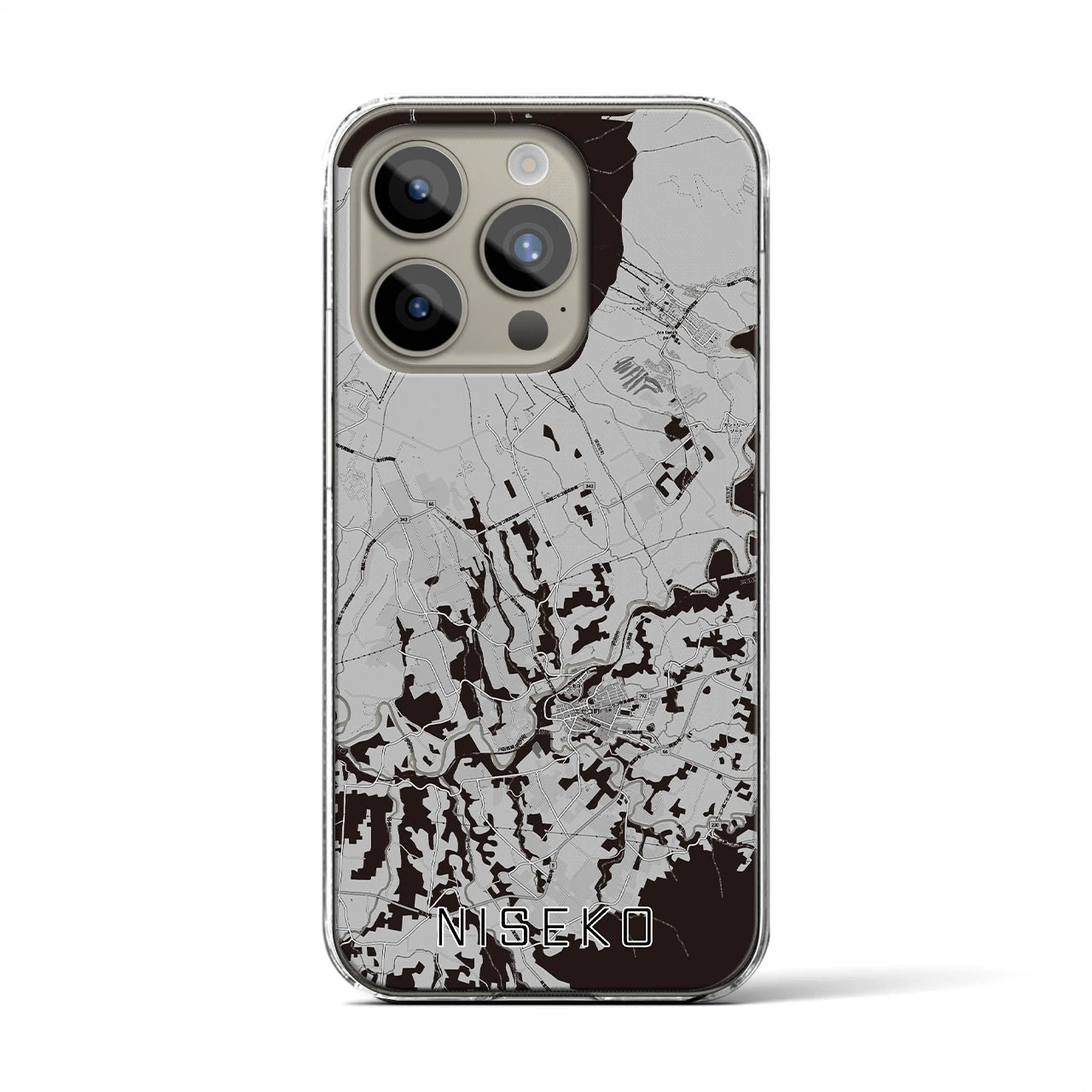 【ニセコ(北海道)】地図柄iPhoneケース(クリアタイプ)