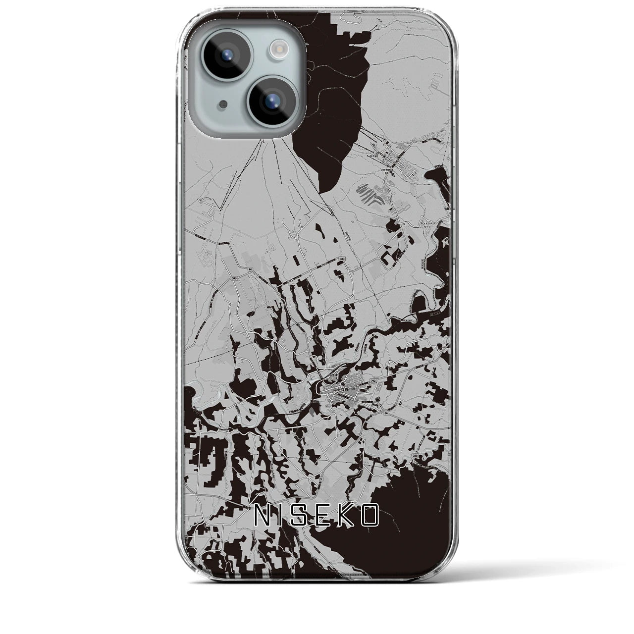 【ニセコ(北海道)】地図柄iPhoneケース(クリアタイプ)