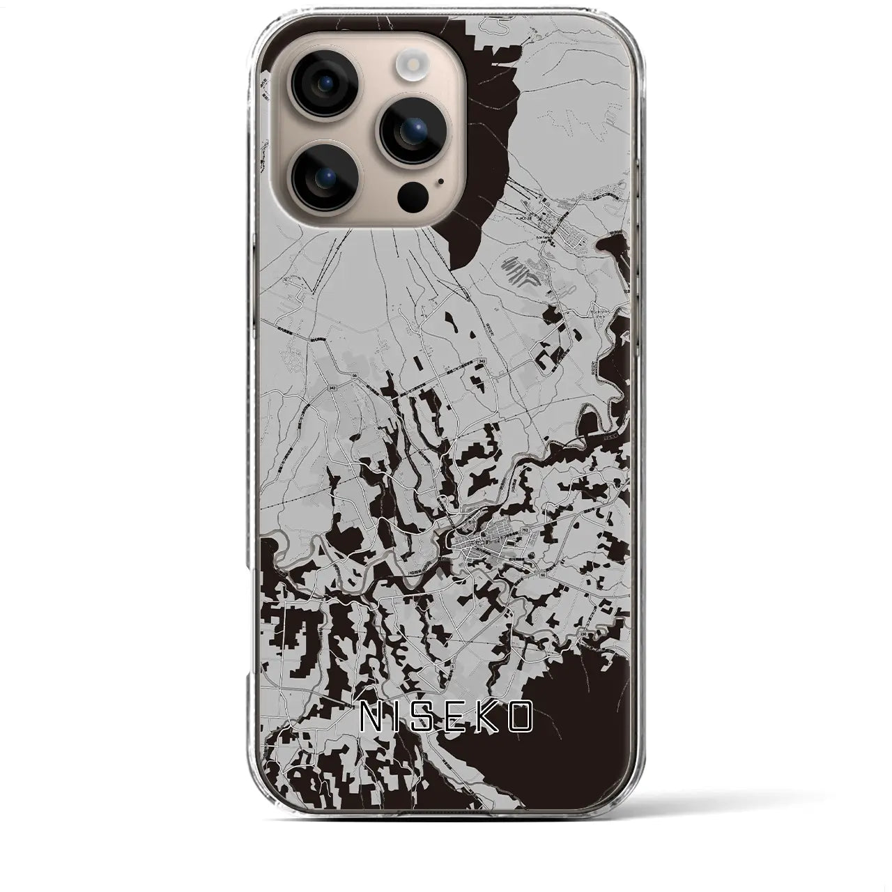 【ニセコ(北海道)】地図柄iPhoneケース(クリアタイプ)
