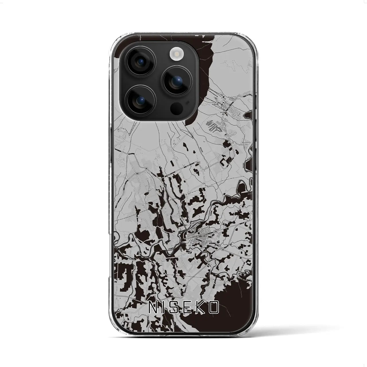 【ニセコ(北海道)】地図柄iPhoneケース(クリアタイプ)