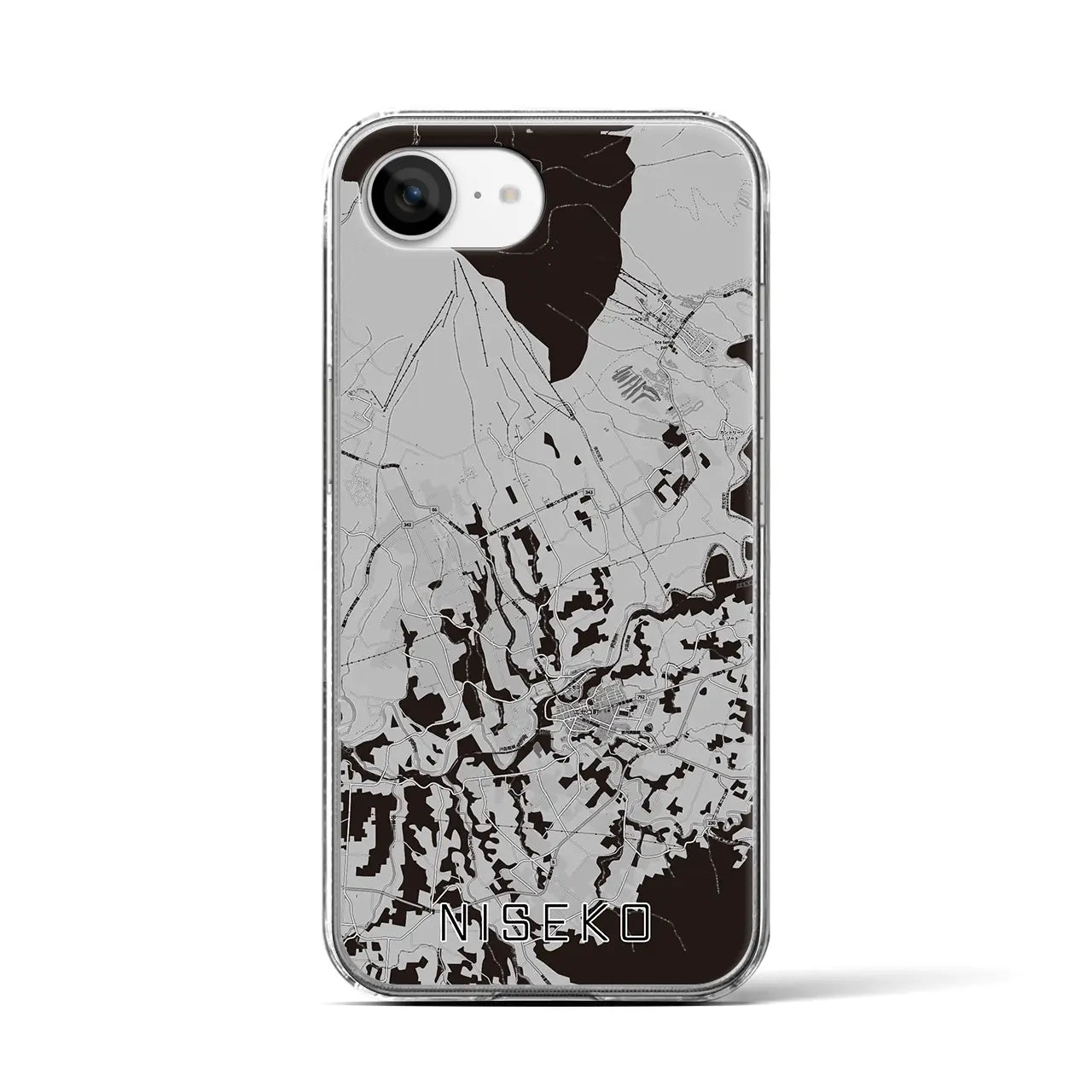 【ニセコ(北海道)】地図柄iPhoneケース(クリアタイプ)